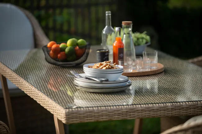 Stół ogrodowy Medena 100x200 cm beżowy Naterial - obrazek 3