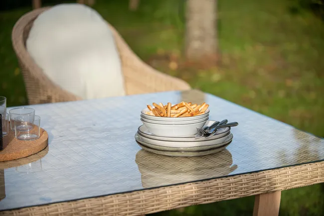 Stół ogrodowy Medena 100x200 cm beżowy Naterial - obrazek 5