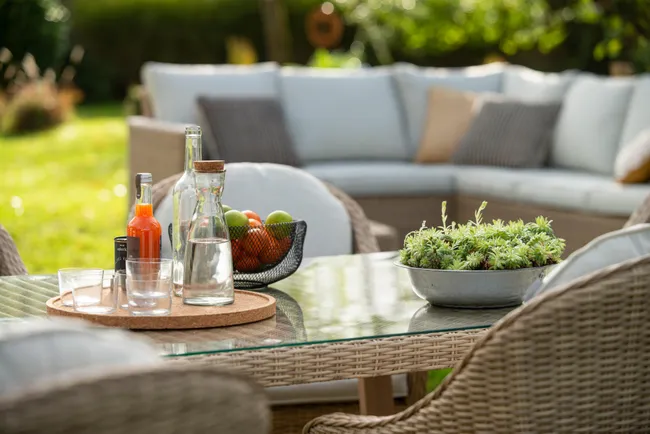 Stół ogrodowy Medena 100x200 cm beżowy Naterial - obrazek 4