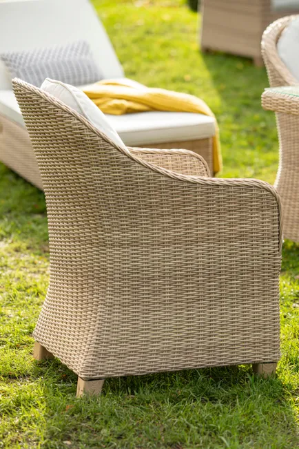 Fotel ogrodowy Medena 2 szt. aluminium rattan Naterial - obrazek 2