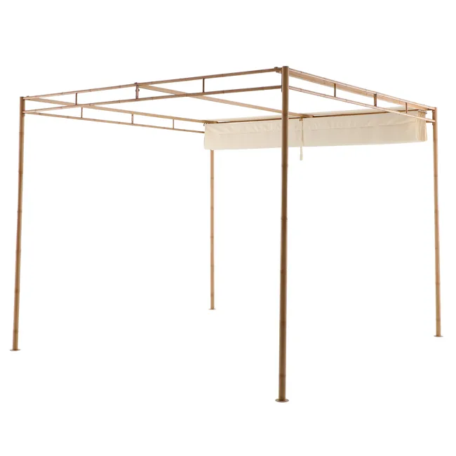 Pawilon ogrodowy pergola Bamboo 293x293x230 cm beżowy Naterial - obrazek 5