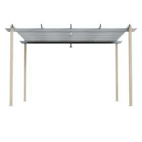 Pergola stalowa Naterial Omega 282x400 cm imitująca drewno
