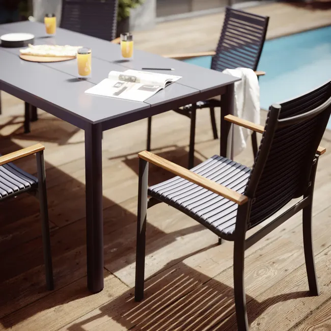 Stół ogrodowy rozsuwany Odyssea 100x180/240 cm brązowy Naterial - obrazek 4