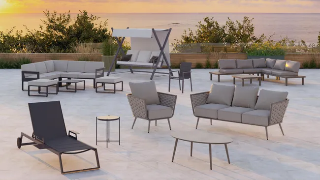 Meble ogrodowe zestaw Odyssea szare Naterial - obrazek 5