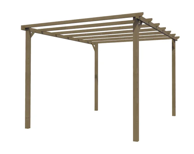 Drewniana pergola Tanger brązowa 300 x 400 cm