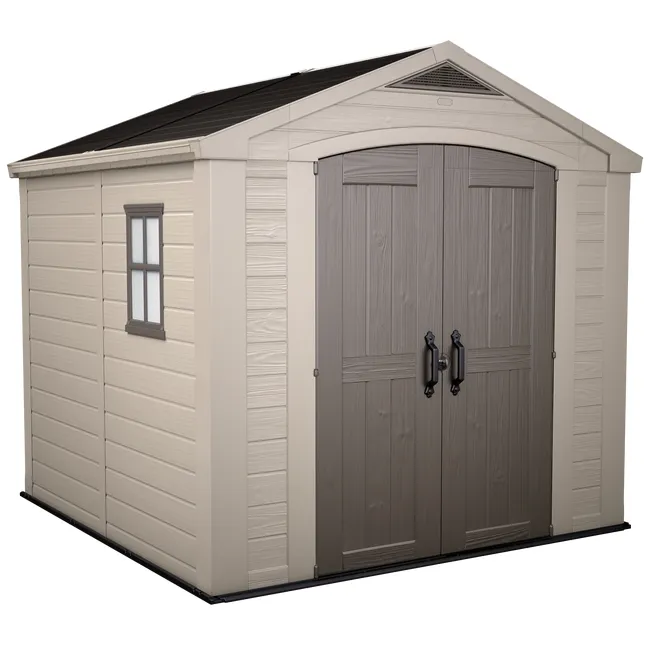 Szopa z żywicy Factor o wymiarach 256,5 x 243 x 255 cm i powierzchni 6,3 m2