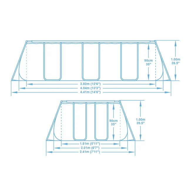 Basen stelażowy Bestway 404x201x100 cm Power Steel 56441 - obrazek 5