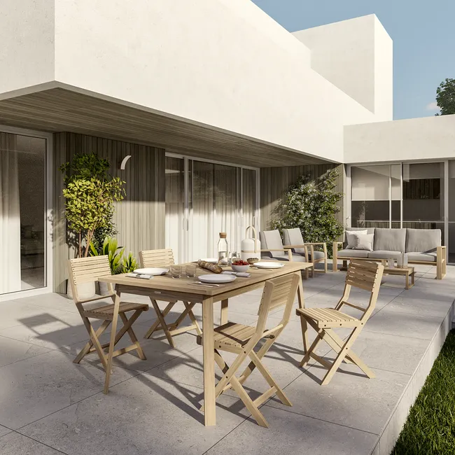 Meble ogrodowe zestaw Solaris akacjowe Naterial - obrazek 4