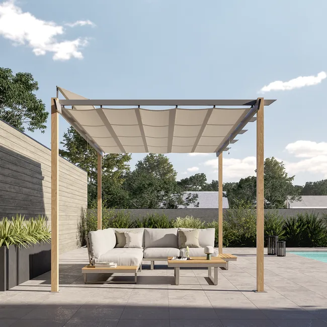 Pawilon ogrodowy pergola Omega 400x400x258 cm beżowy Naterial - obrazek 3