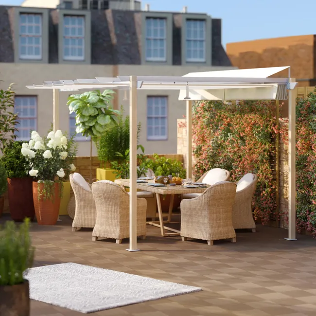 Pawilon ogrodowy pergola Omega 400x400x258 cm beżowy Naterial - obrazek 4