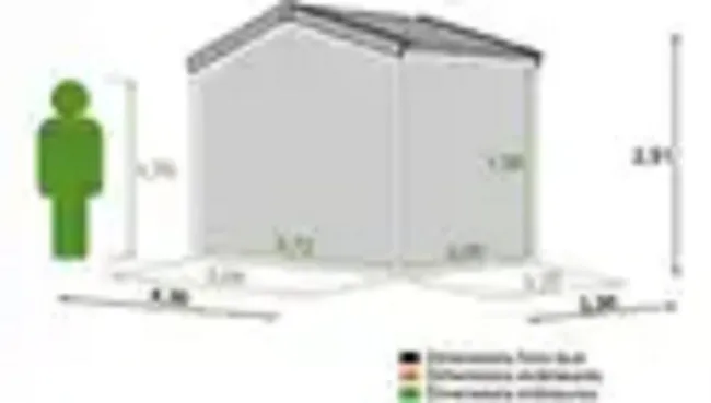 Drewniana szopa Kimo Axess o wymiarach 430x251x330 cm i 14,2 m2 - obrazek 2