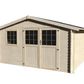 Drewniana szopa waleriana o wymiarach 414x229x303 cm i 12,54 m2