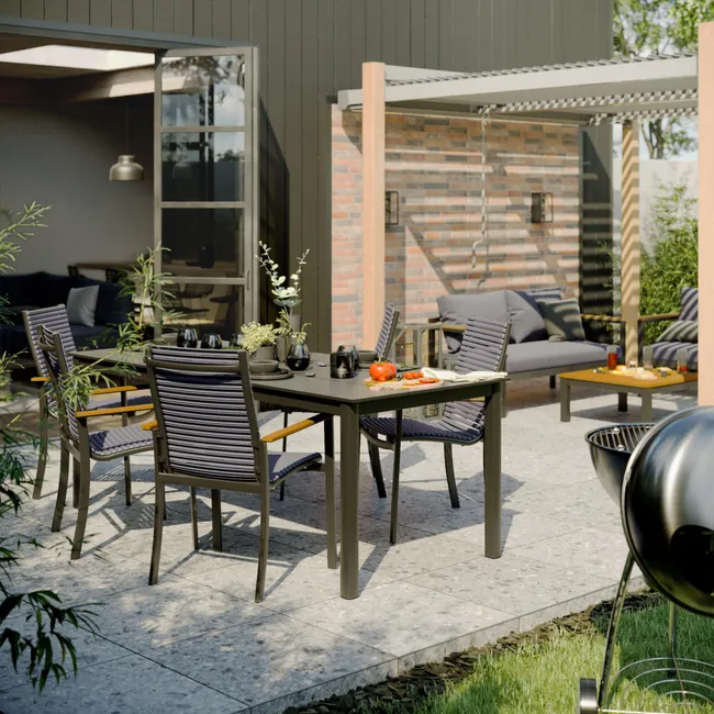 Stół ogrodowy rozsuwany Odyssea 100x180/240 cm brązowy Naterial - obrazek 2