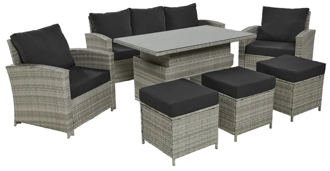 Meble ogrodowe zestaw Kara Deluxe szare Corciano