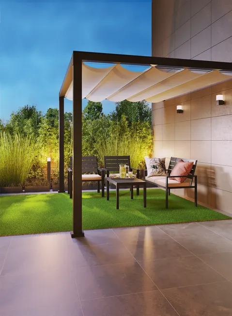 NATERIAL Manea aluminiowa pergola szara 260x350 cm