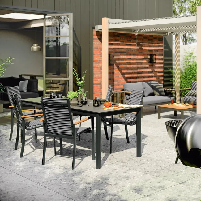 Stół ogrodowy rozsuwany Odyssea 100x180/240 cm brązowy Naterial - obrazek 3