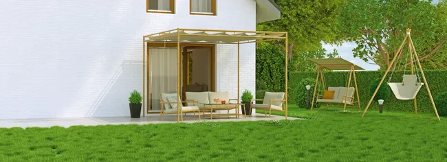 Pawilon ogrodowy pergola Bamboo 293x293x230 cm beżowy Naterial - obrazek 4