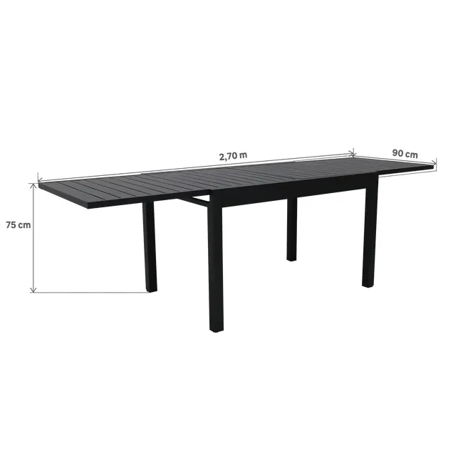 Stół ogrodowy Lyra II 135x270x90 cm aluminiowy Naterial - obrazek 4