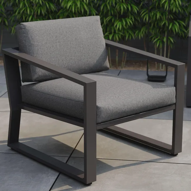 Meble ogrodowe zestaw Lyra szare Naterial - obrazek 3