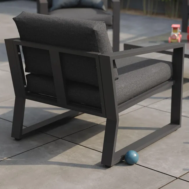 Meble ogrodowe zestaw Lyra szare Naterial - obrazek 4