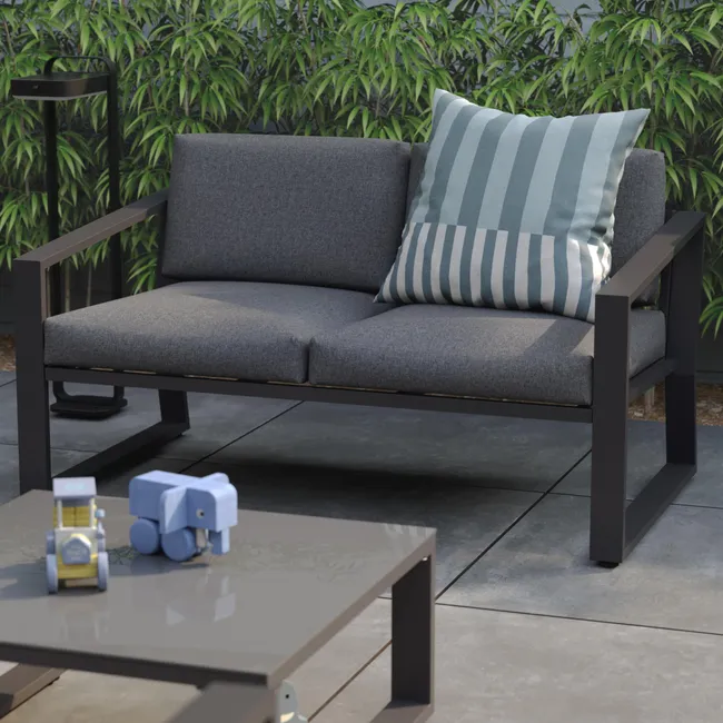 Meble ogrodowe zestaw Lyra szare Naterial - obrazek 5