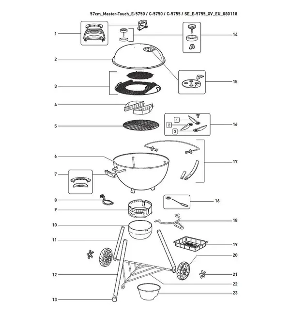 Grill węglowy śr.54.5 cm GBS E-5750 Weber - obrazek 2