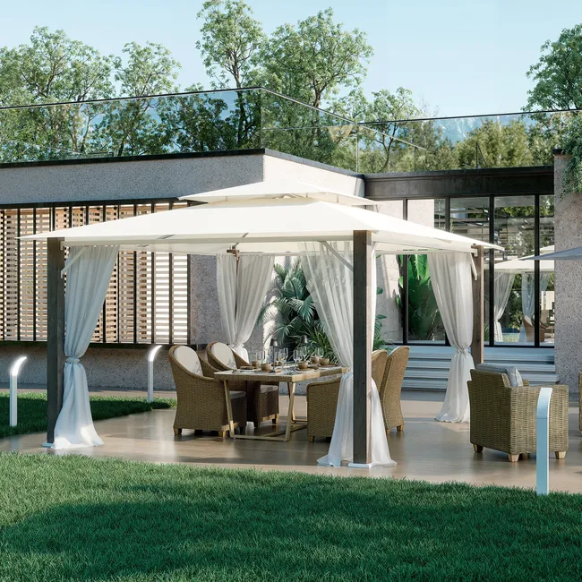 NATERIAL Ágora pergola aluminiowa biała 301x401 cm