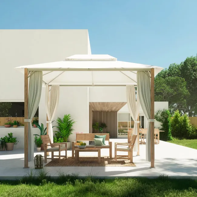 Meble ogrodowe zestaw Solis drewniane Naterial - obrazek 4