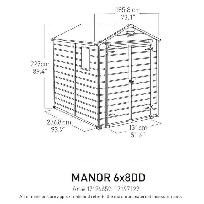 Szopa z żywicy Keter Manor 6x8 - obrazek 2