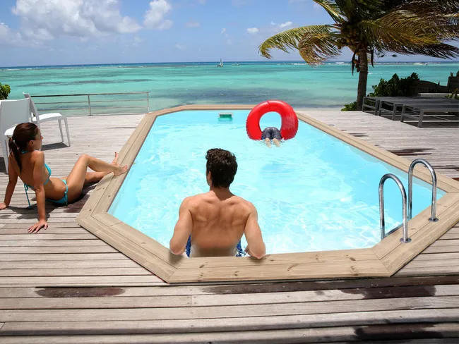 Basen drewniany „Cordoue” - 3,48 x 2,15 x 1,18 m