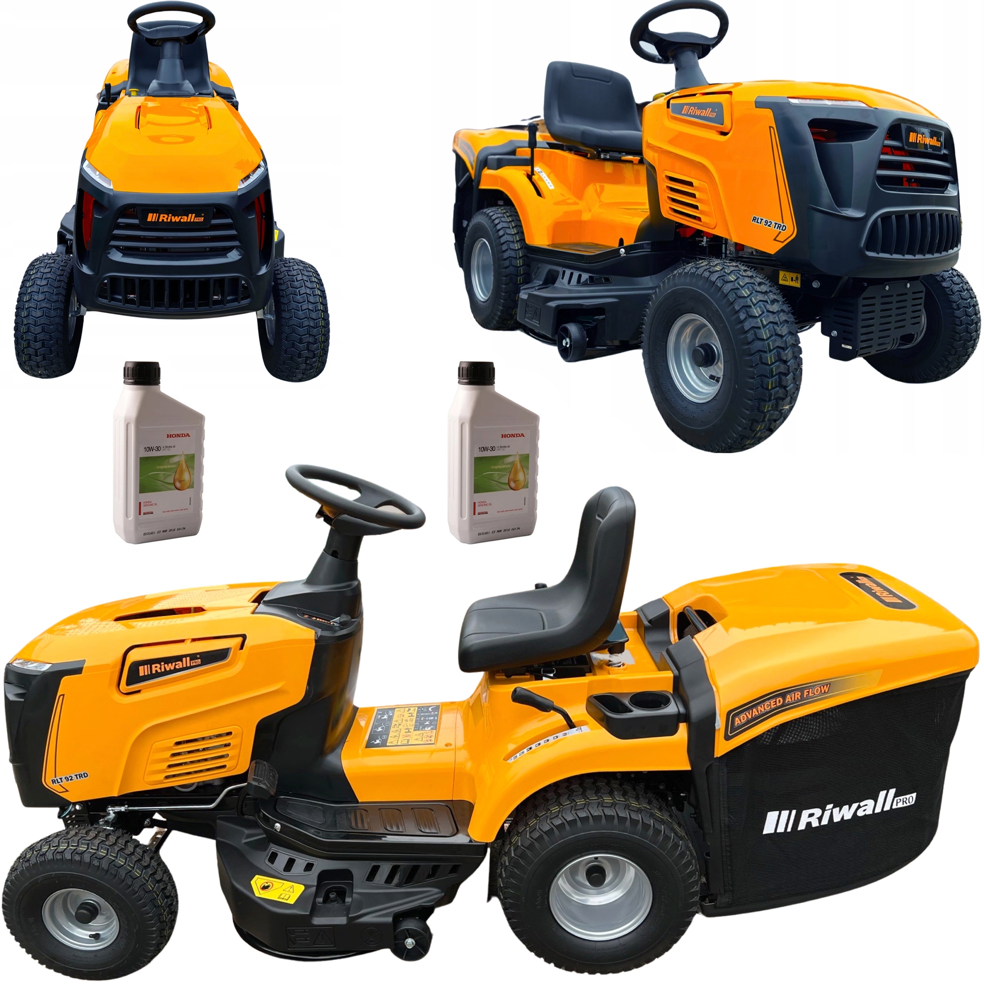 Traktorek Kosiarka Spalinowa 92cm olej HONDA Automatyczna Skrzynia Kosz LED